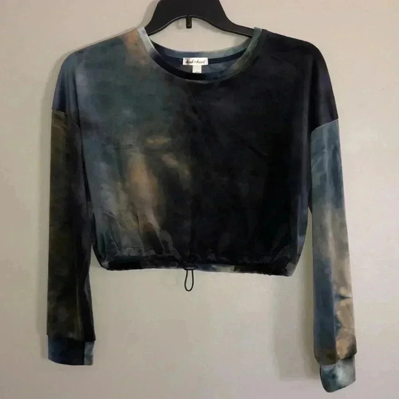 Derek Heart Juniors' Tie-Dye Drawstring-Waist Top - Picture 4 of 8